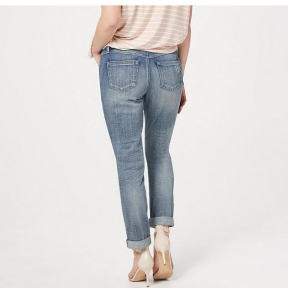 Laurie Felt Petite Classic Denim Boyfriend Jeans - Picture 2 of 3